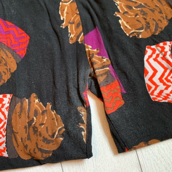 LulaRoe Chocolate Cupcake Leggings - One Size - Picture 3 of 5